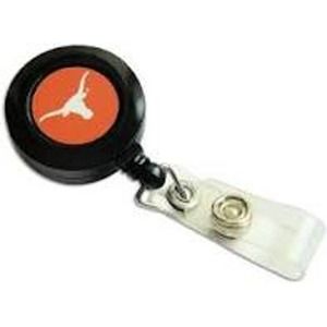 NCAA Texas Longhorns Badge Reel ID Holder Football Team Logo Clip Round Office
